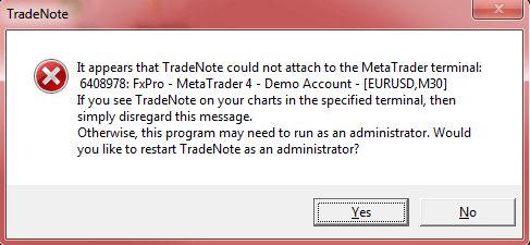 TradeNote Error
